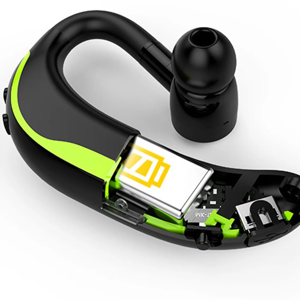 

12g Sport Waterproof Earphones Lightweight Wireless Earhook Earbuds Handsfree Headset for Smartphone Green