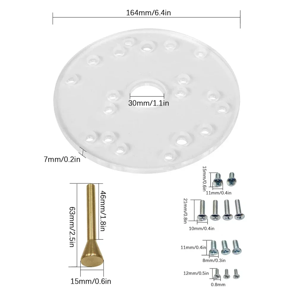 Base Plate Woodworking Auxiliary Tool Translucent High-quality Tools With Screws Accurately Multifunctional Universal Router