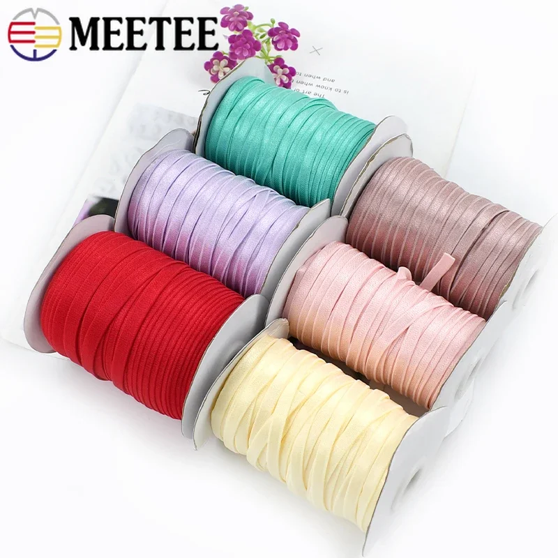 10-50M 6mm Bra Straps Elastics Rope Polyester Nylon Rubber Band for Elastic Sewing Elasticity Lace Trimming Ear Tape Bungee Cord