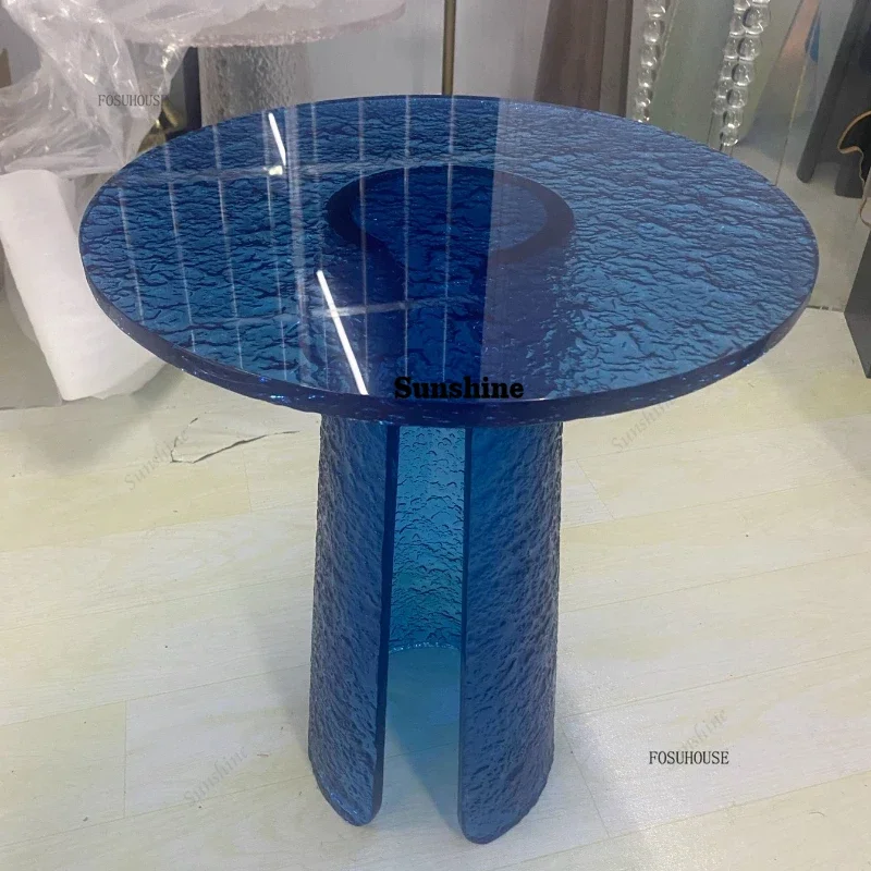 

Акриловые журнальные столики с эффектом водной ряби, легкие и роскошные, для небольших квартир, современные креативные столики для гостиной и балкона DD