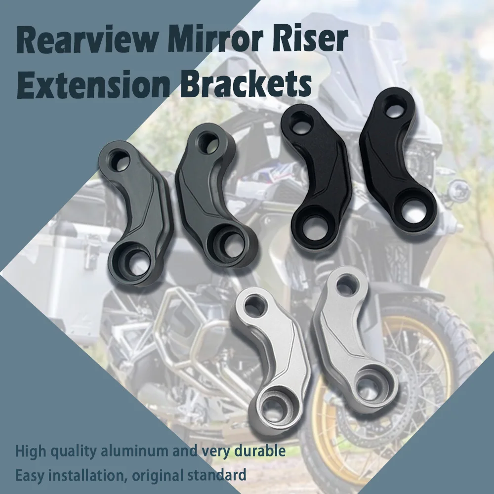For R1250GS LC R 1250 GS R1200GS LC ADV Motorcycle Mirror Riser Extender Adaptor Handlebar Mount Mirror Riser Extenders Spacers