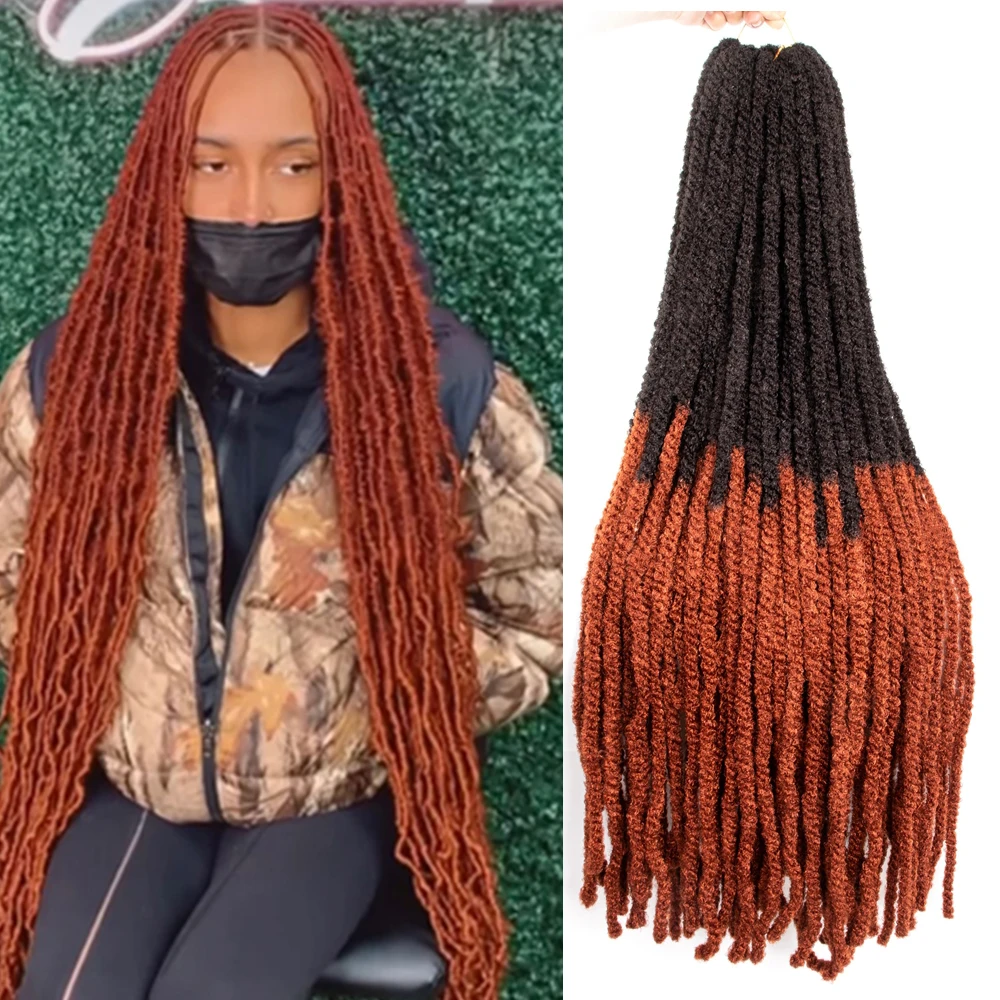 30 inci Sister Locs Crochet dreadlock Meche kunci palsu Crochet kepang ekstensi lembut kunci keriting kepang rambut sintetis