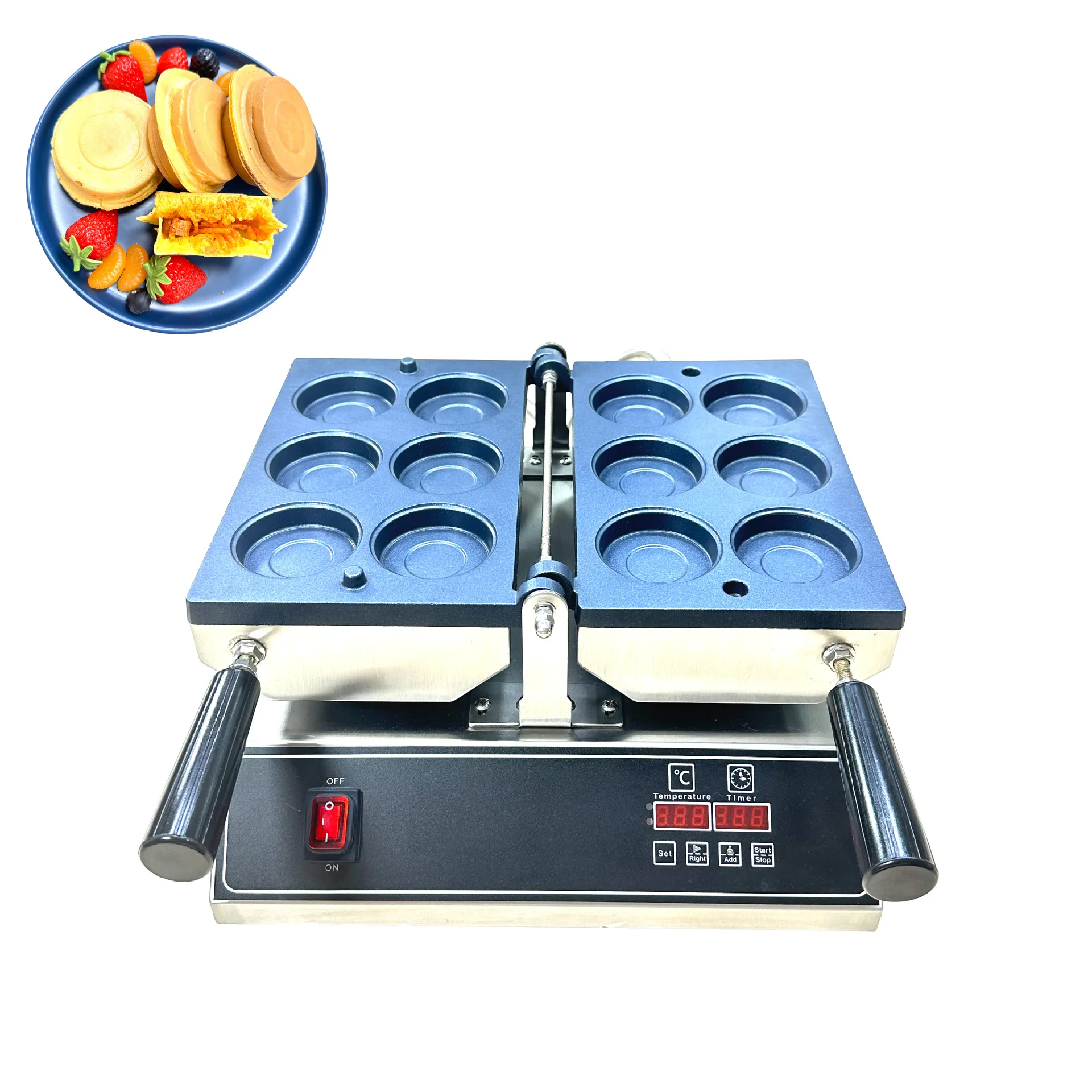 

Street Food Red Bean Cake Machine Commercial Electric Flip Maker for Egg Burger & Pancake
