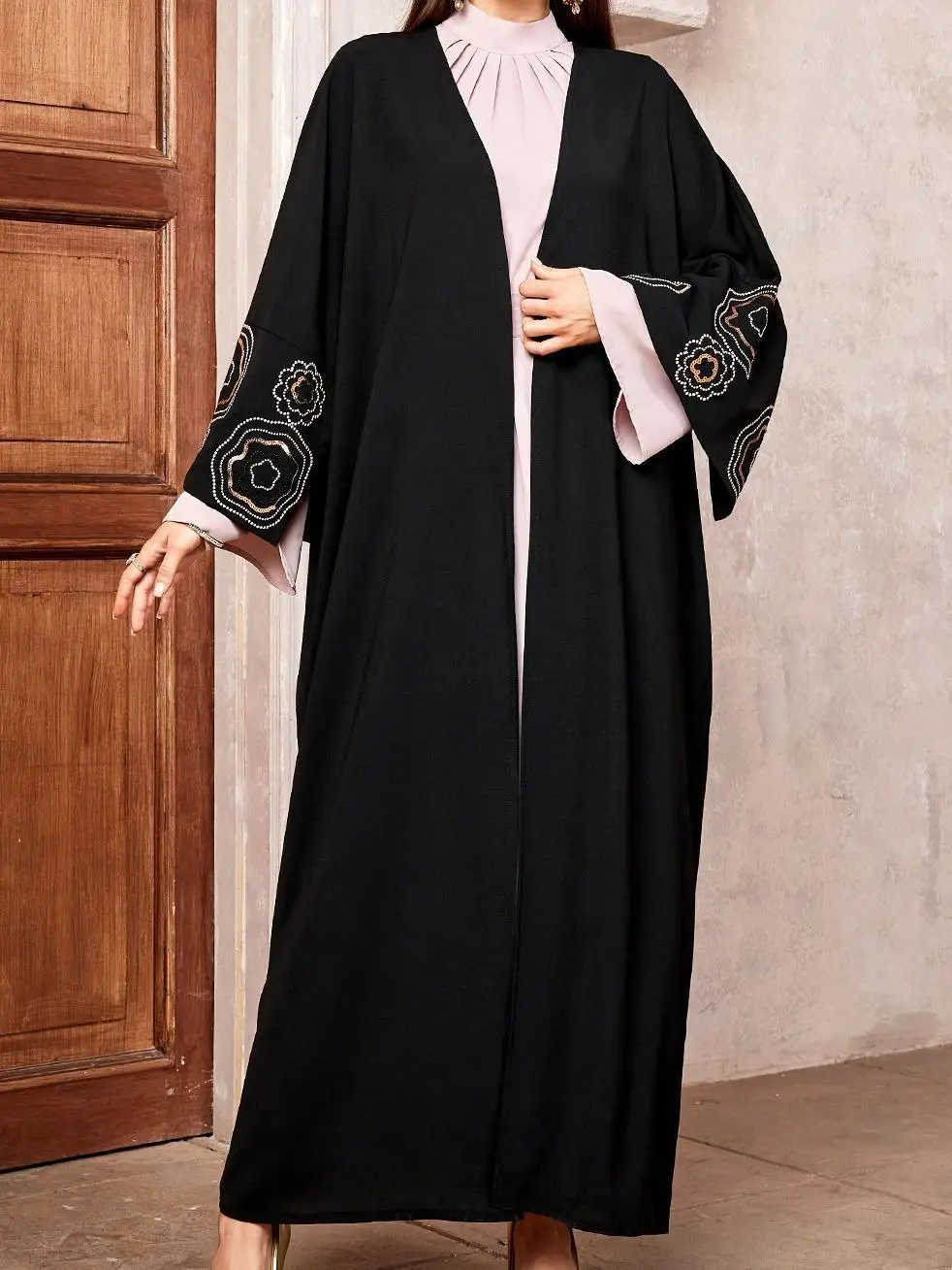 

Femme Musulmane Jalabiya Kebaya Women Muslim Maxi Dress Dubai Open Abaya Turkey Kaftan Eid Islam Clothing Kebaya Kimono Cardigan