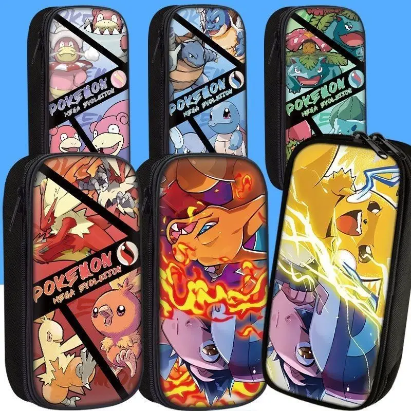 

Pokemon Characters Pikachu Cartoon Pencil Case Creative Pen Box Bag Student Big Capacity School Supplies Cosmetic Pencilcases