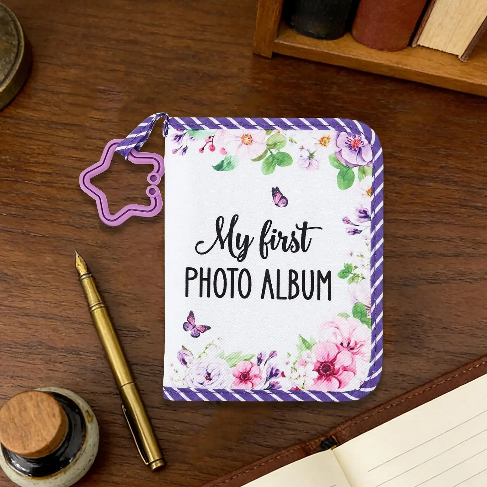 Memory Photo Album Kids Hangable Photo Album Wall Keepsake With Mirror Flower Design 5x7inch DIY Photo Albums For Kids Growth