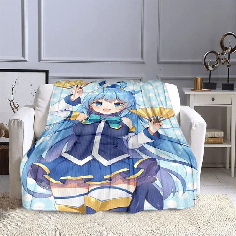 KonoSuba God's Blessing on This Wonderful World! Cartoon Megumin Soft Warm Throw Blanket Flannel Sofa Blankets for Living Room