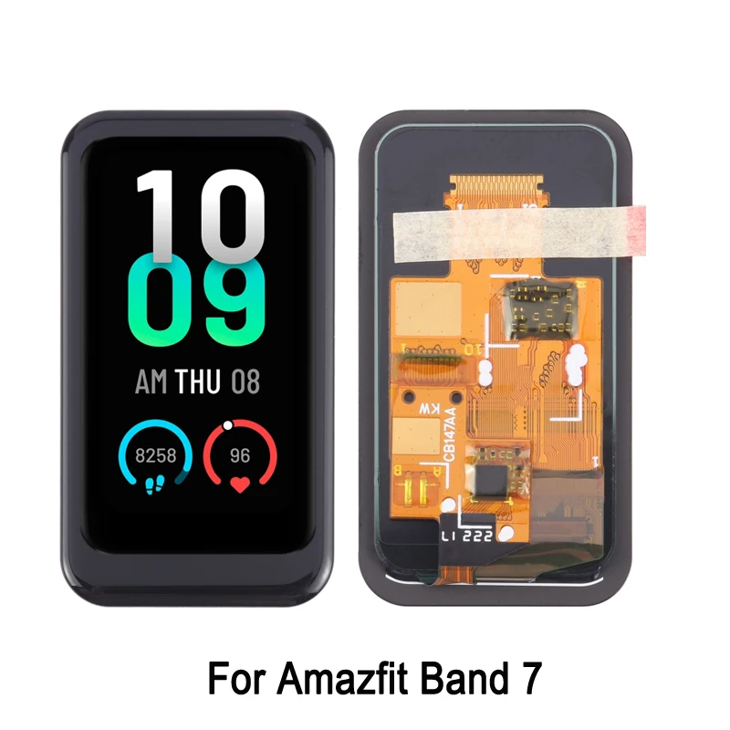 

ЖК-экран AMOLED 1,47 дюйма для часов Amazfit Band 7, дигитайзер, полная сборка, ремонт, Запасная часть