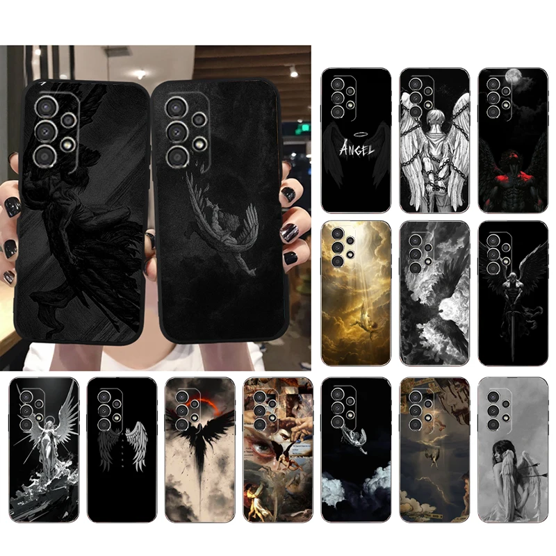 

Phone Case For Samsung A17 A55 A16 A56 A35 A15 A53 A54 A33 A34 A25 A05S A52 A52S A07 A26 A06 Angel