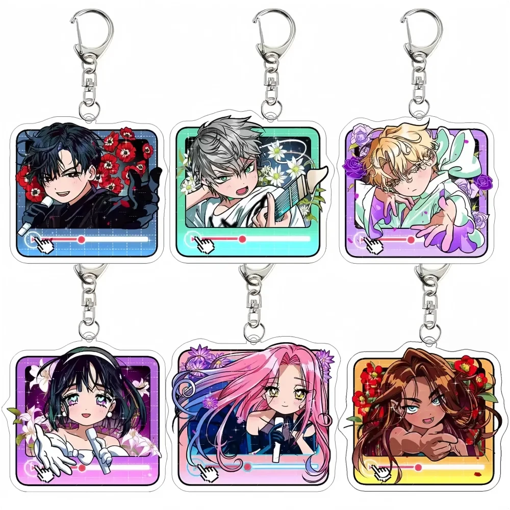 Alien stage anime peripheral acrylic keychain pendant, multi character support package pendant, student pendant