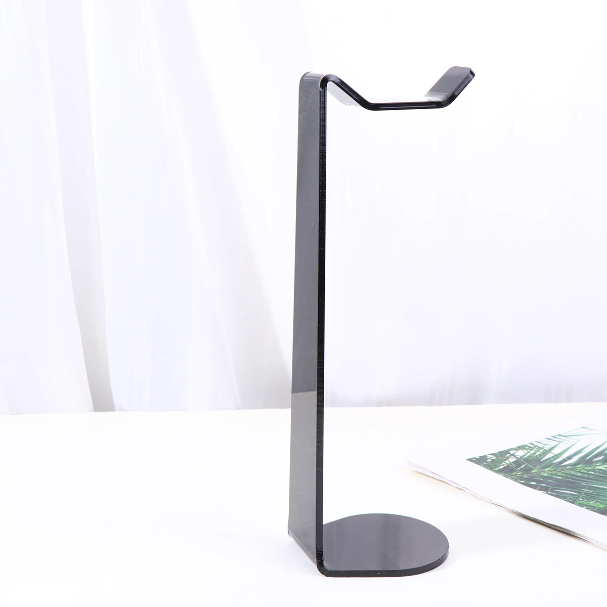 

Premium Acrylic Headphone Holder Stand Universal Headset Rack Flat Base Space-Saving Storage For Home Office School Fits Coiled