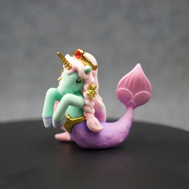 10cm the lovely flocking mermaid action figure doll PVC unicorn model for kids toy