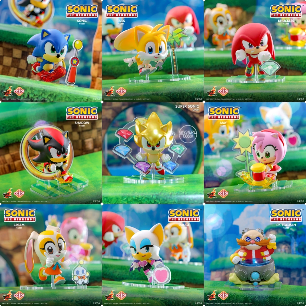 

ORIGINAL Hot Toys Sonic the Hedgehog Cosbi Collection Shadow Tails Amy Knuckles Cream Figure Blind Box Birthday Mysterious Gifts