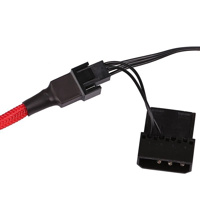 5 قطعة 4 دبوس تمديد كابل PWM مروحة الفاصل كابل الفاصل وحدة المعالجة المركزية مروحة الأكمام محول الرصاص خط موصل كابل أسود