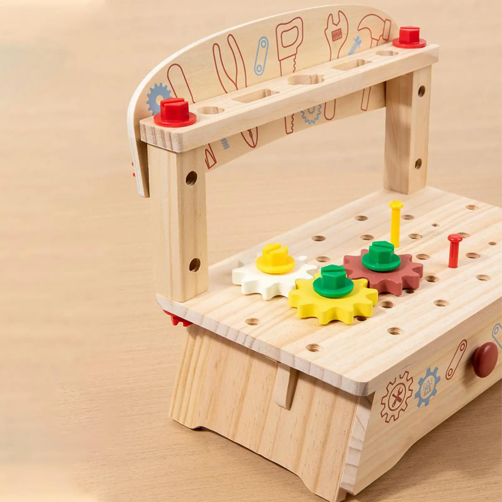 ชุดเครื่องมือเด็ก ชุดเครื่องมือน็อตและสลักเกลียวสำหรับเด็ก ของเล่นเสริมพัฒนาการสำหรับเด็กก่อนวัยเรียน เด็กชาย เด็กหญิง ของขวัญวันหยุด วันเกิด