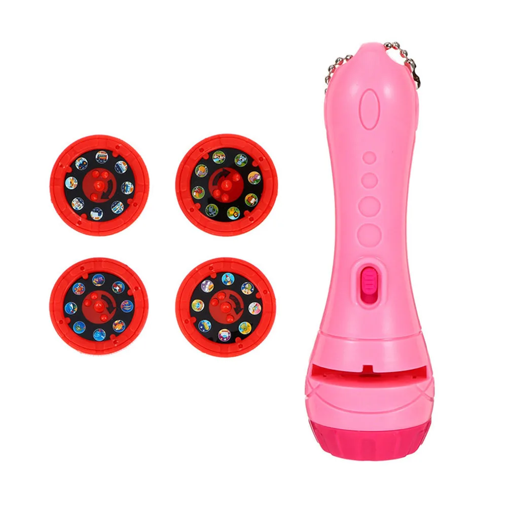 1 pz Torcia per proiezione per bambini Proiettore per diapositive educativo durevole di alta qualità Strumento di apprendimento in età prescolare Luce per dormire per bambini