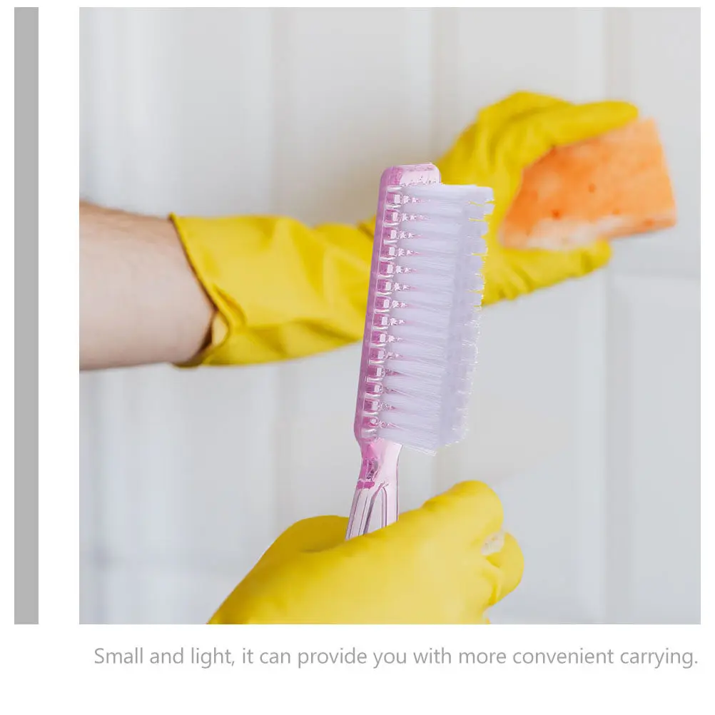 

15Pcs Easy to Use Nail Brush for Clean Tidy Nails Hands Feet Long Handle Nail Art Cleaning Tool Wear-Resistant Salon Home Supply