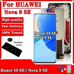 6.78“For Huawei nova 9 SE 9SE 5G JLN-LX1 LCD Display Screen Touch Panel Digitizer For Honor 50 SE JLH-AN00 LCD Frame Display