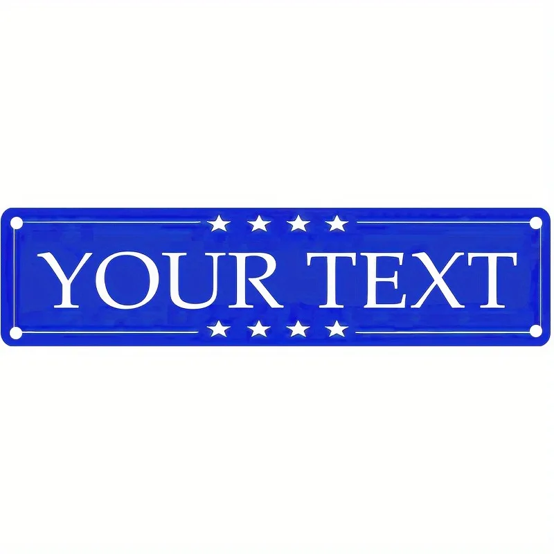 Personalized Custom Iron Street Sign,Custom Text,4X16 Inches,Indoor Outdoor Decor for Garage Cafe Restaurant Bar