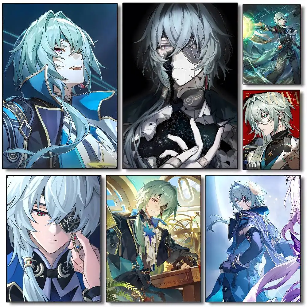 

Honkai GAME A-Anaxa Poster HD art sticky wall waterproof home living room bedroom bar aesthetic decoration