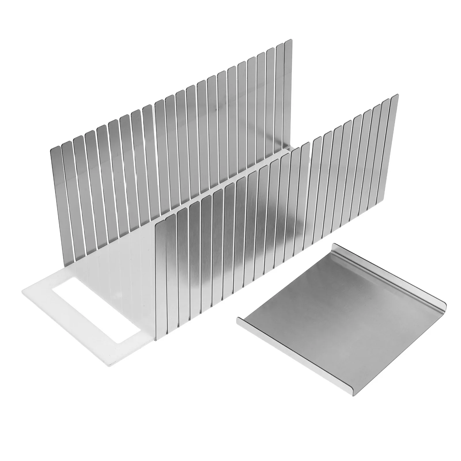 

Adjustable Bread Slicer Guide Stainless Steel Cutting Board Crumb Tray for Homemade Bread Cake Bagel Slicing Kitchen Accessory