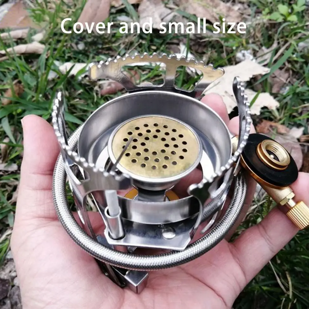 

Windproof Folding Anti-slip Bracket Control Valve Camping Stove Outdoor Copper Core Hiking Split Burner Camping Gear