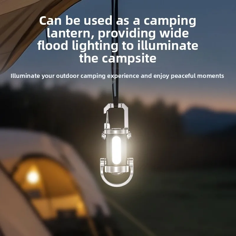 Mini Keychain Light Flashlight: Super Bright, Rechargeable, Red-Blue Warning, Backpack Light, Home Emergency Use, Long Battery