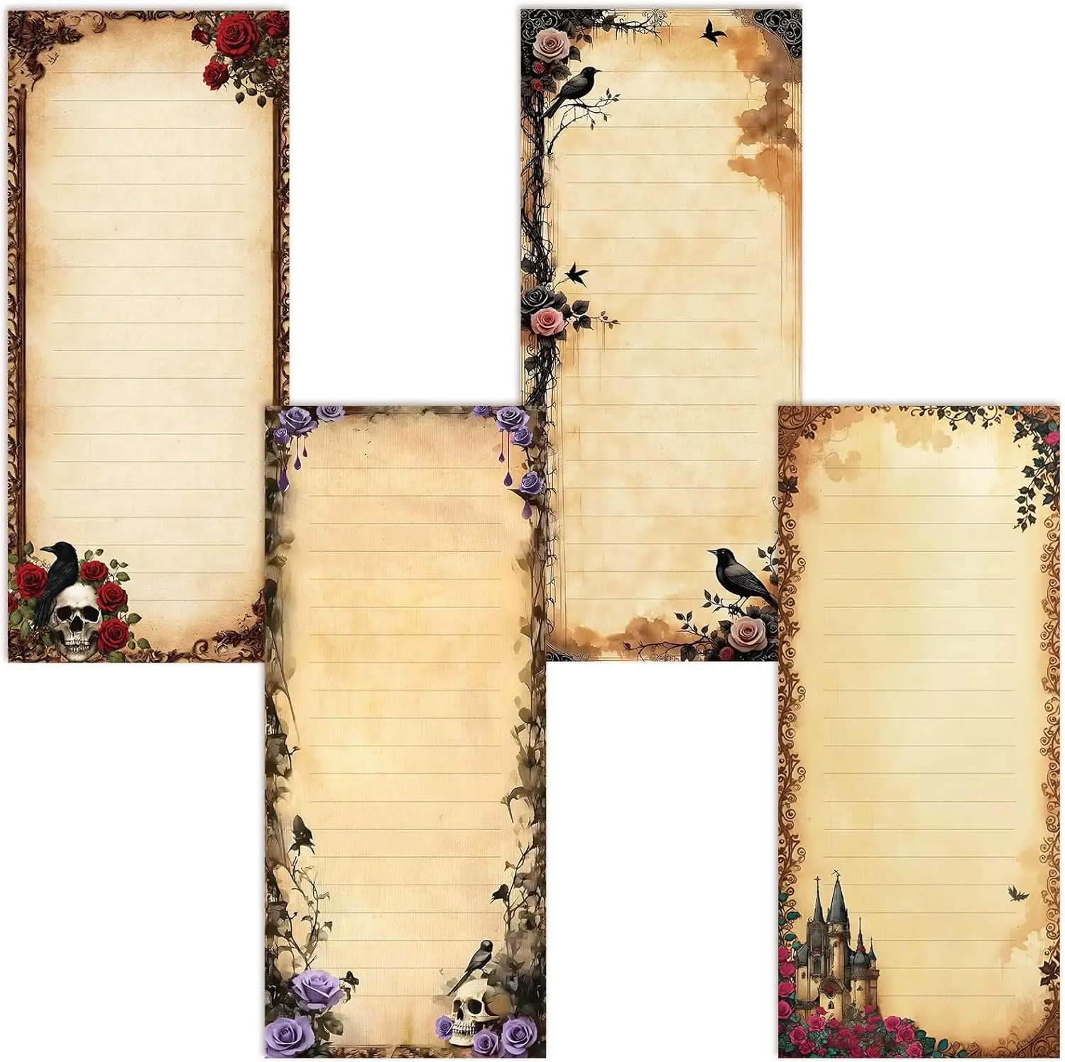 Магнитные-блокноты-для-Хэллоуина-в-винтажном-готическом-стиле-блокнот-для-списков-дел-блокнот-для-списка-покупок-блокнот-для-заметок-для-дома-на-Хэллоуин