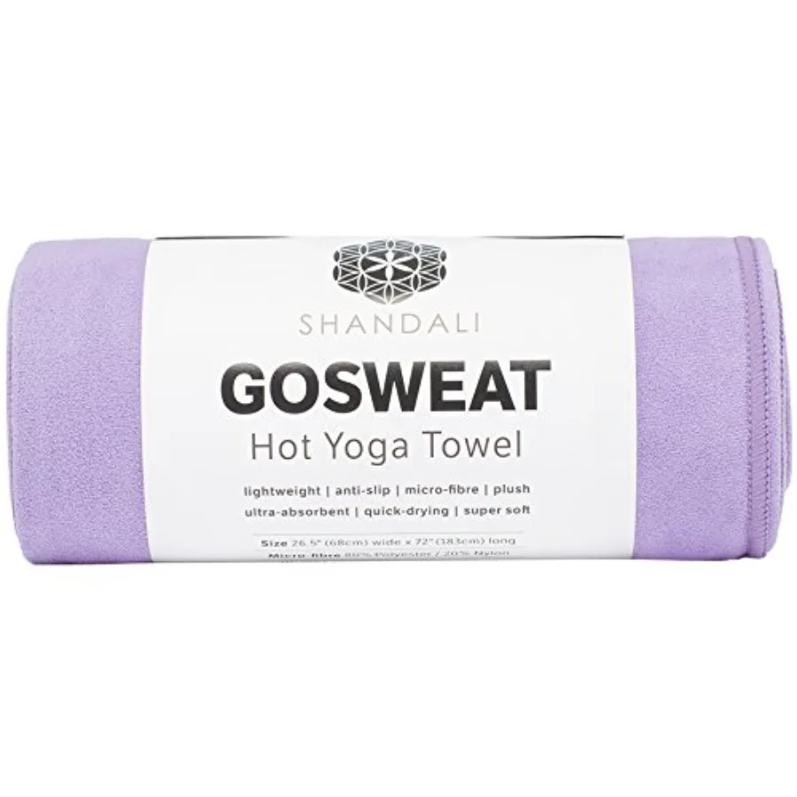 GoSweat Non-Slip Hot Yoga Towel with Super-Absorbent Soft Suede Microfiber in Many Colors, for Bikram Pilates and Yoga Mats.