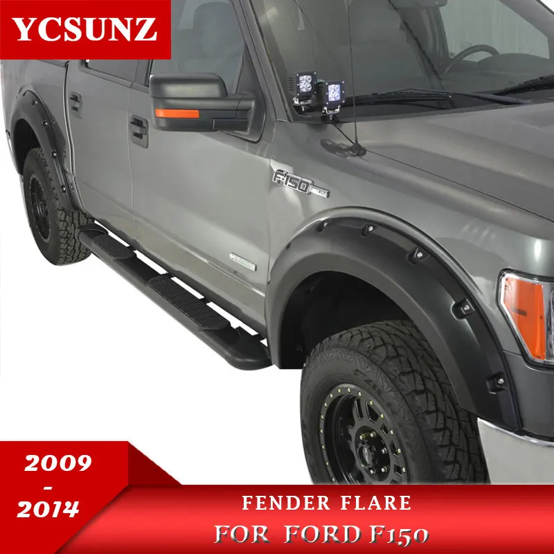 Wheel Arch Mudguards Fender Flares For Ford F150 2009 2010 2011 2012 2013 2014 With Bolt Nuts Pickup Truck Ycsunz