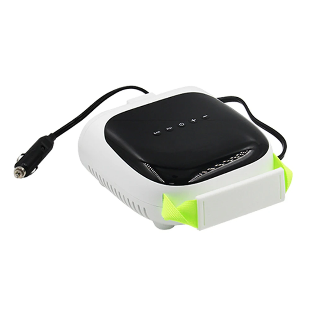 12Volt DC12V Voertuig Elektrische Pomp ABS Zwart + Wit 110W 0.5-20PSI 250/70L/Min 2.6m Voedingskabel 0.675m Slang 190x175x77mm voor