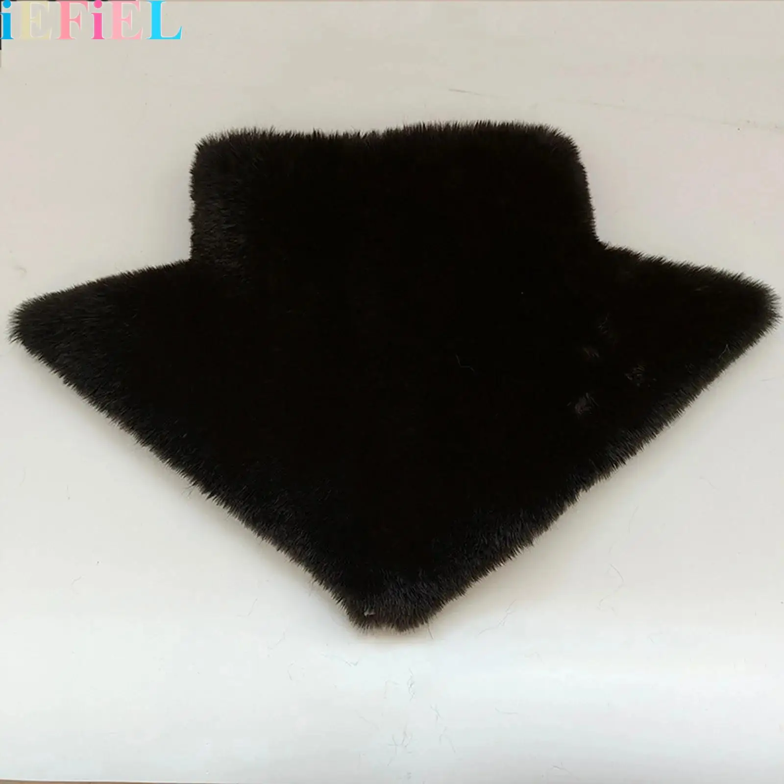 

Faux Fur Cosplay Fake Collar Animal Costumes Accessories Plush Mock Neck Style with Invisible Zipper Fake Collar