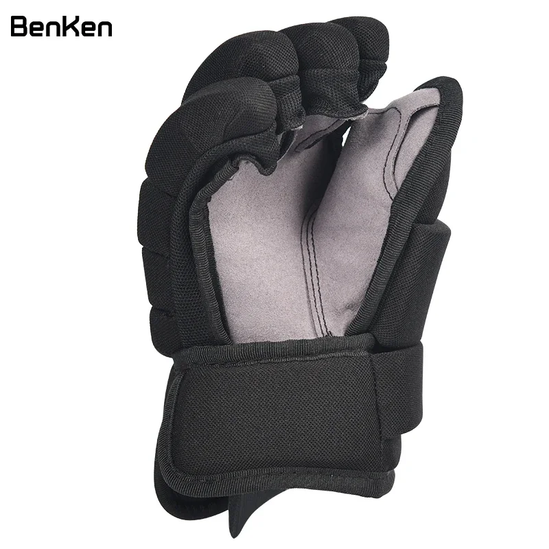 Benken-Lacrosse estilo profissional e luvas de hóquei no gelo para crianças, equipamento desportivo respirável