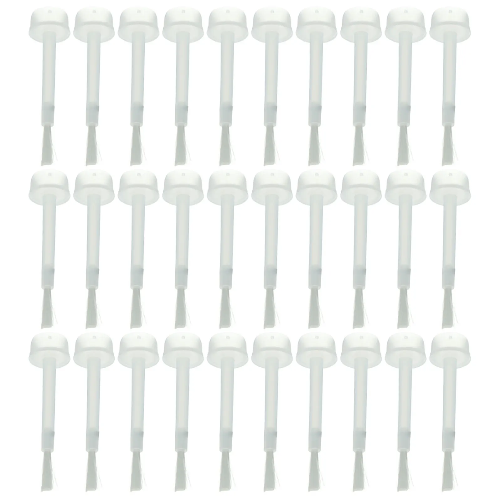 200 قطعة مسمار أداة فنية طويلة فرشاة مستديرة رئيس استبدال شعيرات لينة غير ثقب لمسمار النفط البولندية هلام الدقة