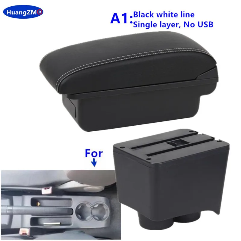 Voor Volkswagen Polo Armsteun doos Voor VW Polo 9N3 Mk4 Auto Armsteun doos 2002-2009 Interieur Retrofit opbergdoos auto accessoires
