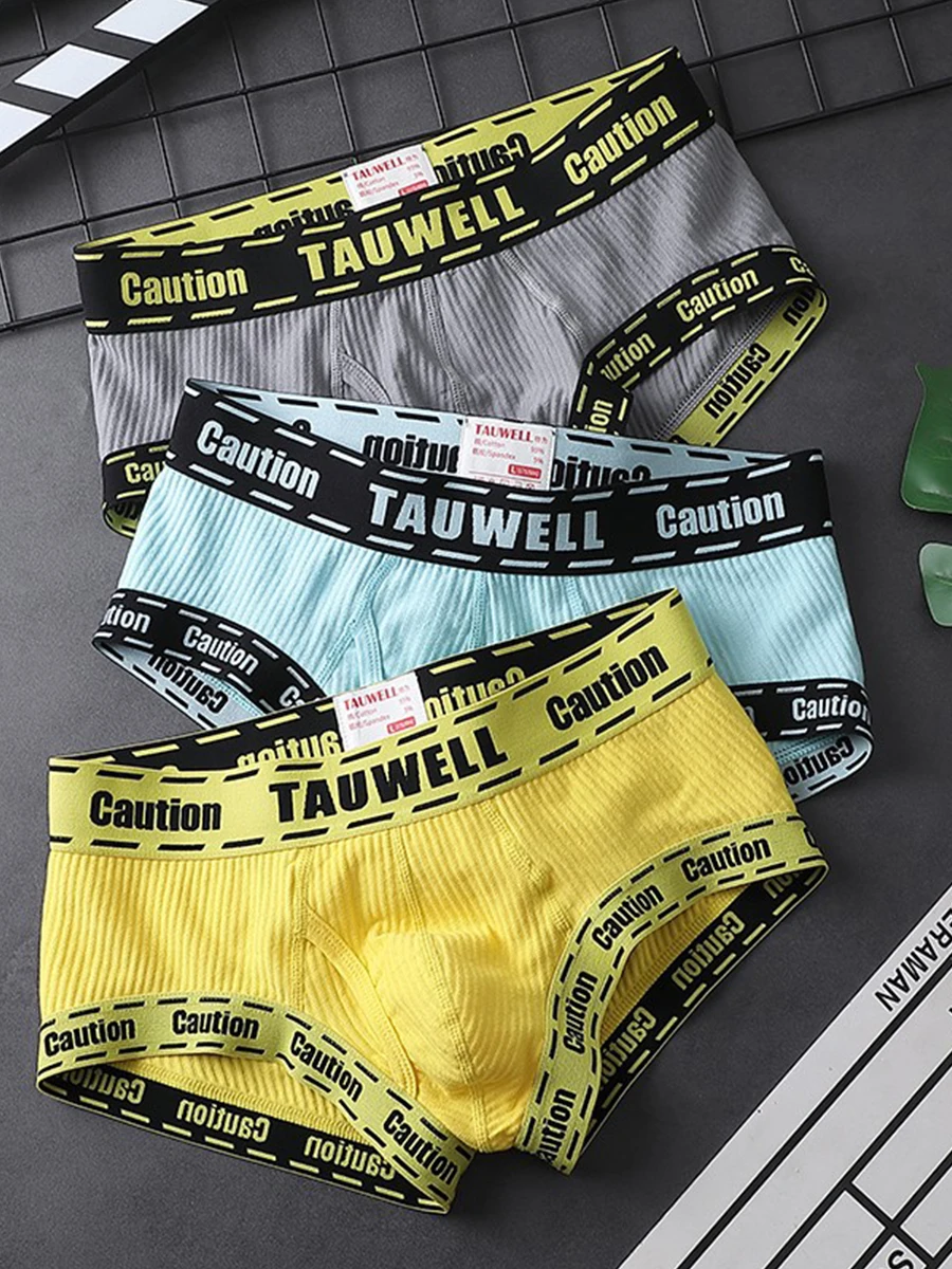 Men's Low Waist Cotton Underwear Sexy Flat Angle Pants Breathable Comfortable Innerwear for Youth Trendy Brand New 2024