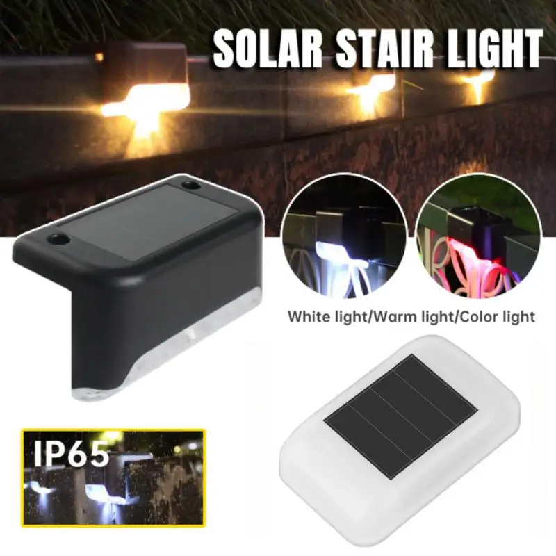 

Светодиодный солнечные ступенчатые светильники для наружного забора, Женская декоративная настенная лампа для сада, двора, коридора, освещение перил