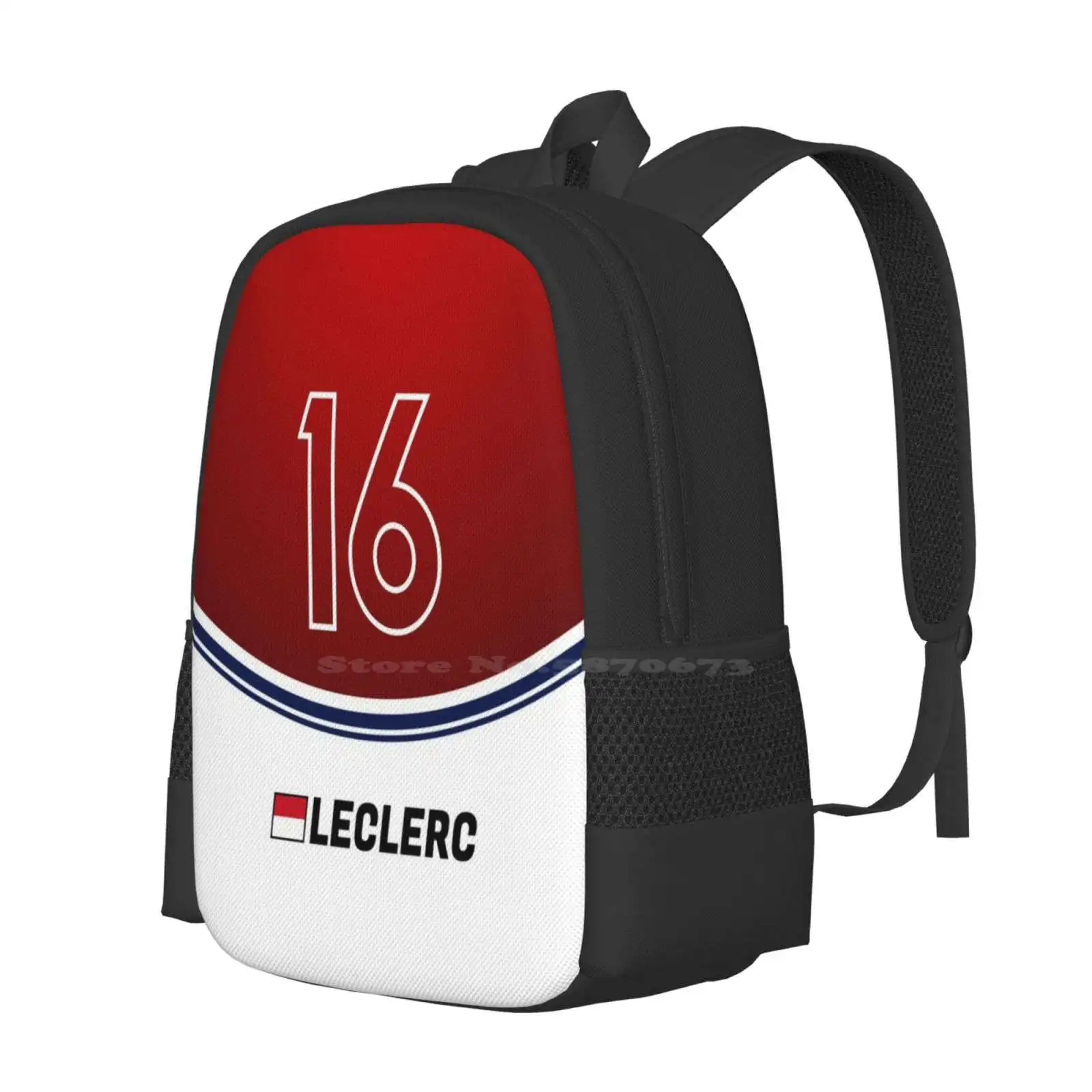 2018-#16 Leclerc Backpacks For School Teenagers Girls Travel Bags Racing Motorsport Leclerc Cars Monaco