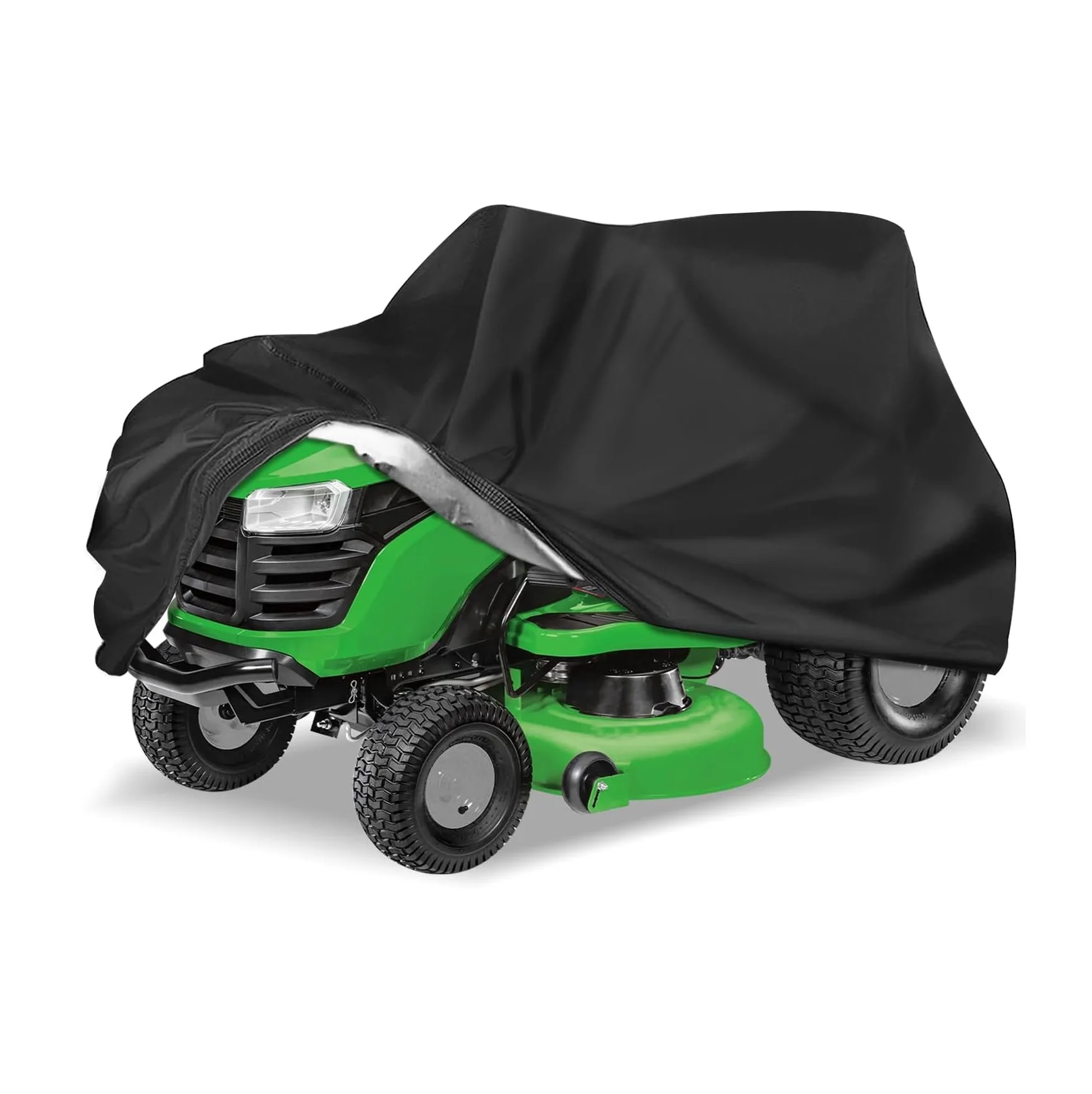 Outdoors Lawn Mower Cover Waterproof 210D Polyester Oxford Protection Lawn Tractor Cover With Drawstring And Storage Bag