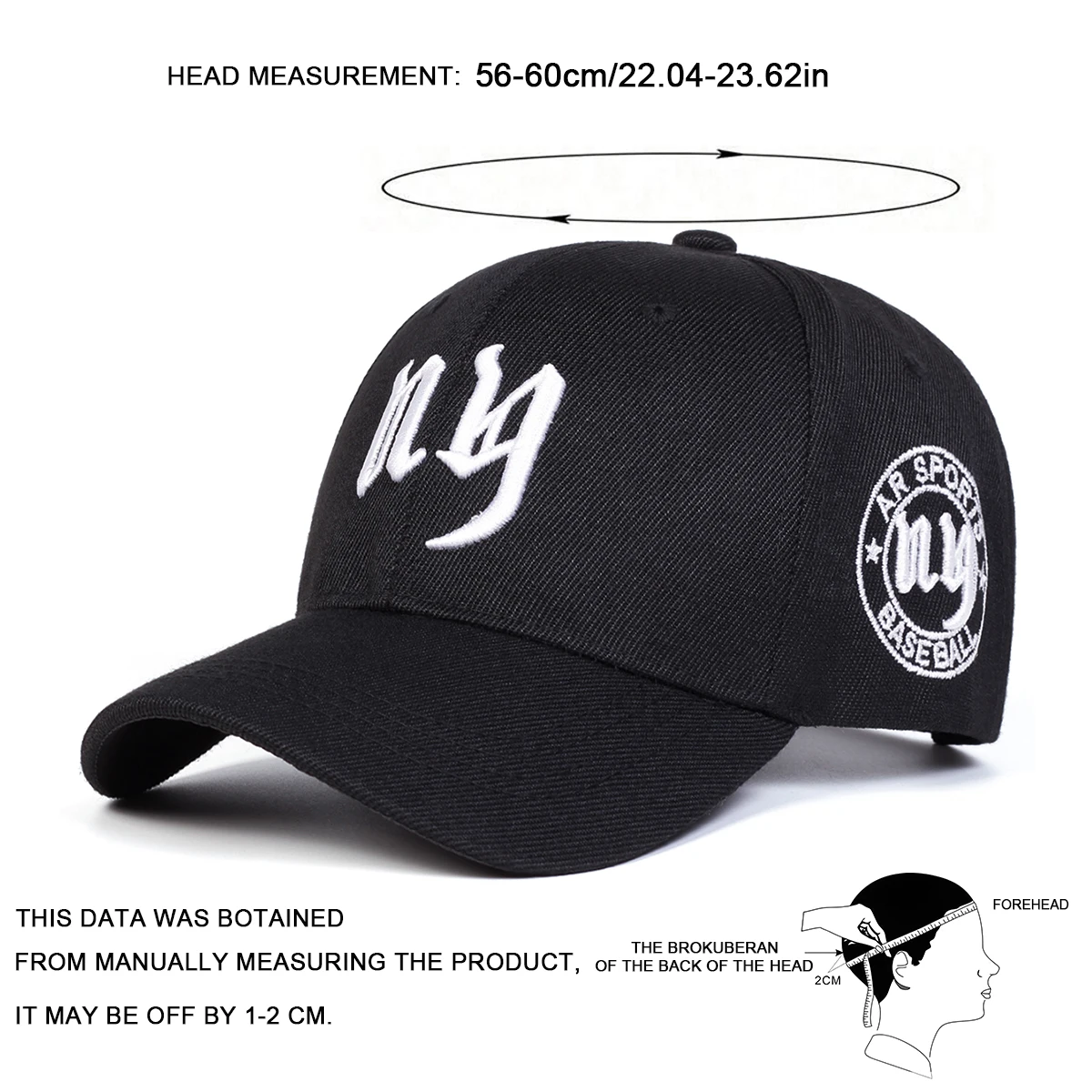 للجنسين نيويورك إلكتروني التطريز قبعات البيسبول الربيع والخريف في الهواء الطلق قابل للتعديل قبعات عادية واقية من الشمس قبعة قبعة رياضية #6