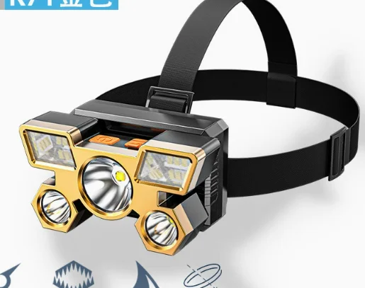 

2026 NEW Powerful Rechargeable LED Headlamp Waterproof Flashlight for Fishing Camping Hiking Hunting Outdoor Headlight Torch