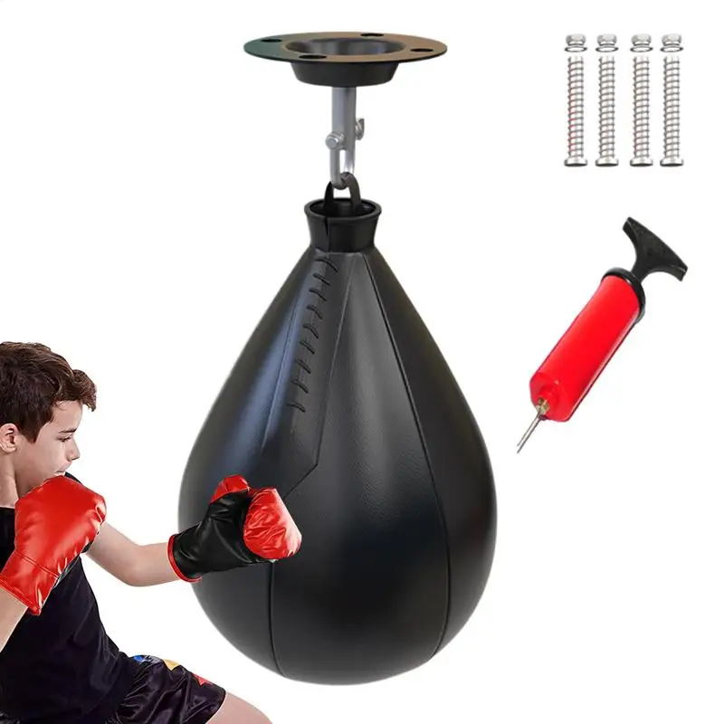 

Boxing Pear Shape PU Speed Ball with Swivel Punch Bag Punching Boxeo Speed Bag Punch Fitness Training Ball Gym Exercise Accessor