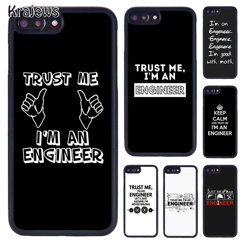 Krajews Trust me ,I m An Engineer Phone Case For iPhone 16 15 14 plus 11 12 mini 13 Pro X XR XS Max cover shell coque