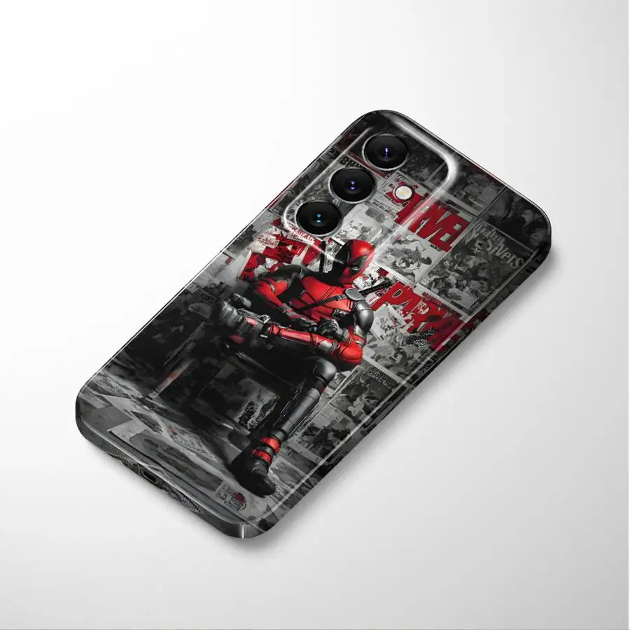 Funda para Samsung Galaxy S24 Plus S21 Note 20 S23 FE S25 + S25 Ultra S20 S24 + S22 funda dura para teléfono Marvel periódico Deadpool