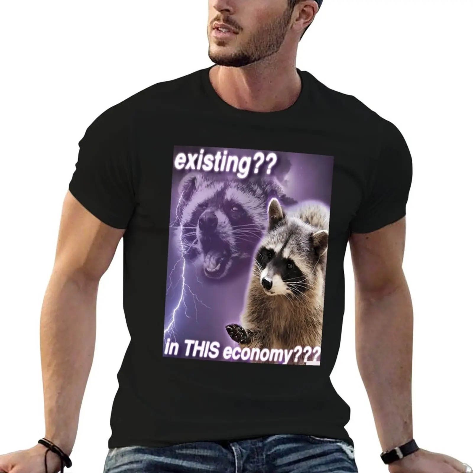 Dans cette économie, il existe des citations amusantes sur les ratons laveurs. T-shirt pour homme, t-shirt en coton pour homme, t-shirts pour hommes, t-shirt anime.