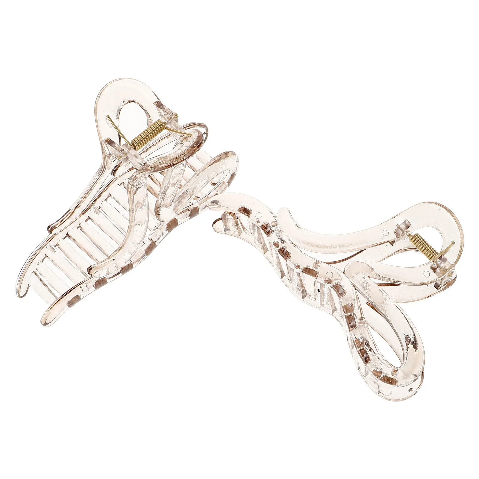 

2Pcs Heart Hair Clips Large Plastic Jaw Claw Clips Non-Slip Decorative Clamps for Long Curly Hair Thick Styling Hairdressing