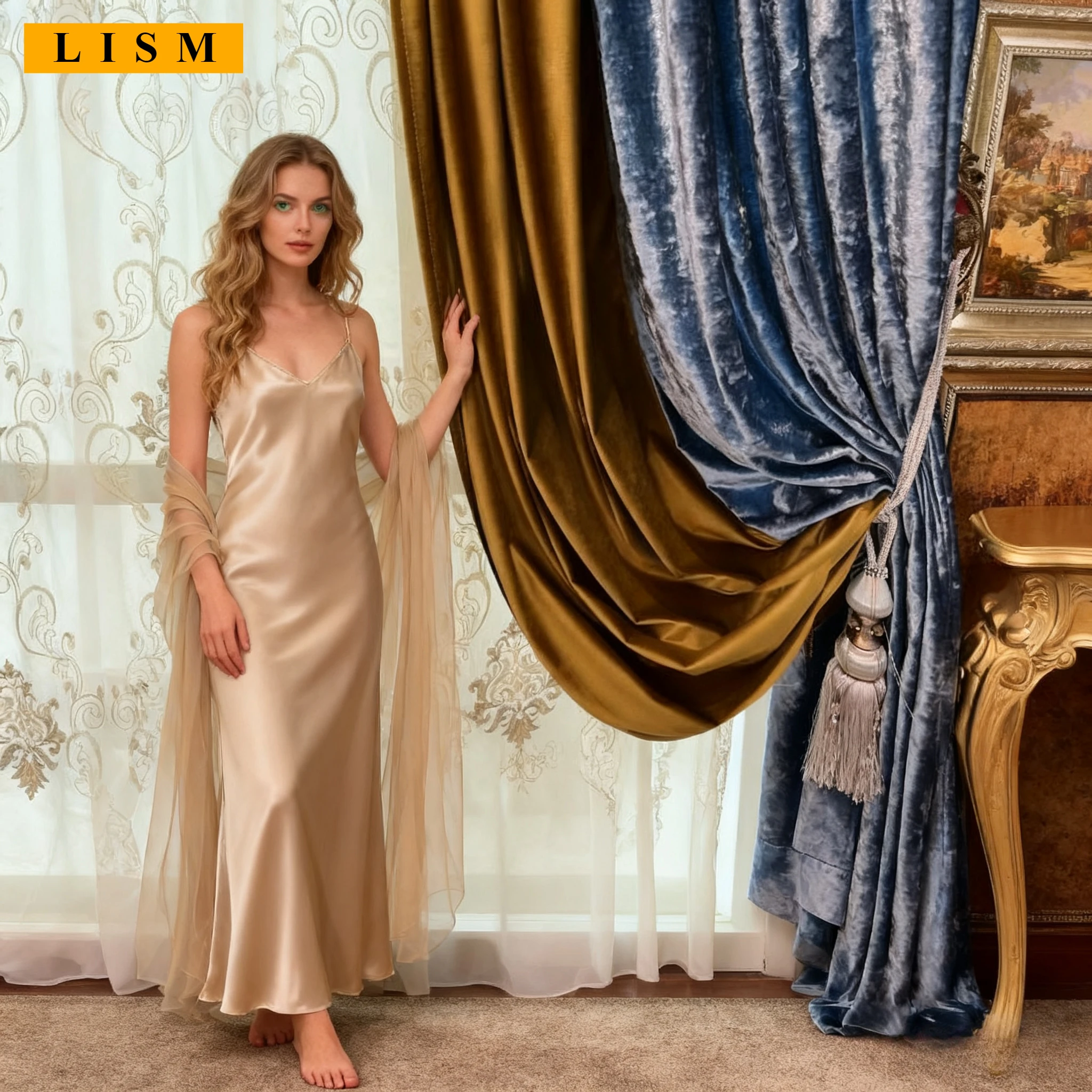 

Custom French Luxury Curtains for Living Room Bedroom Blue Thickened Color Matching Window Blackout Velvet Decor Jacquard Tulle