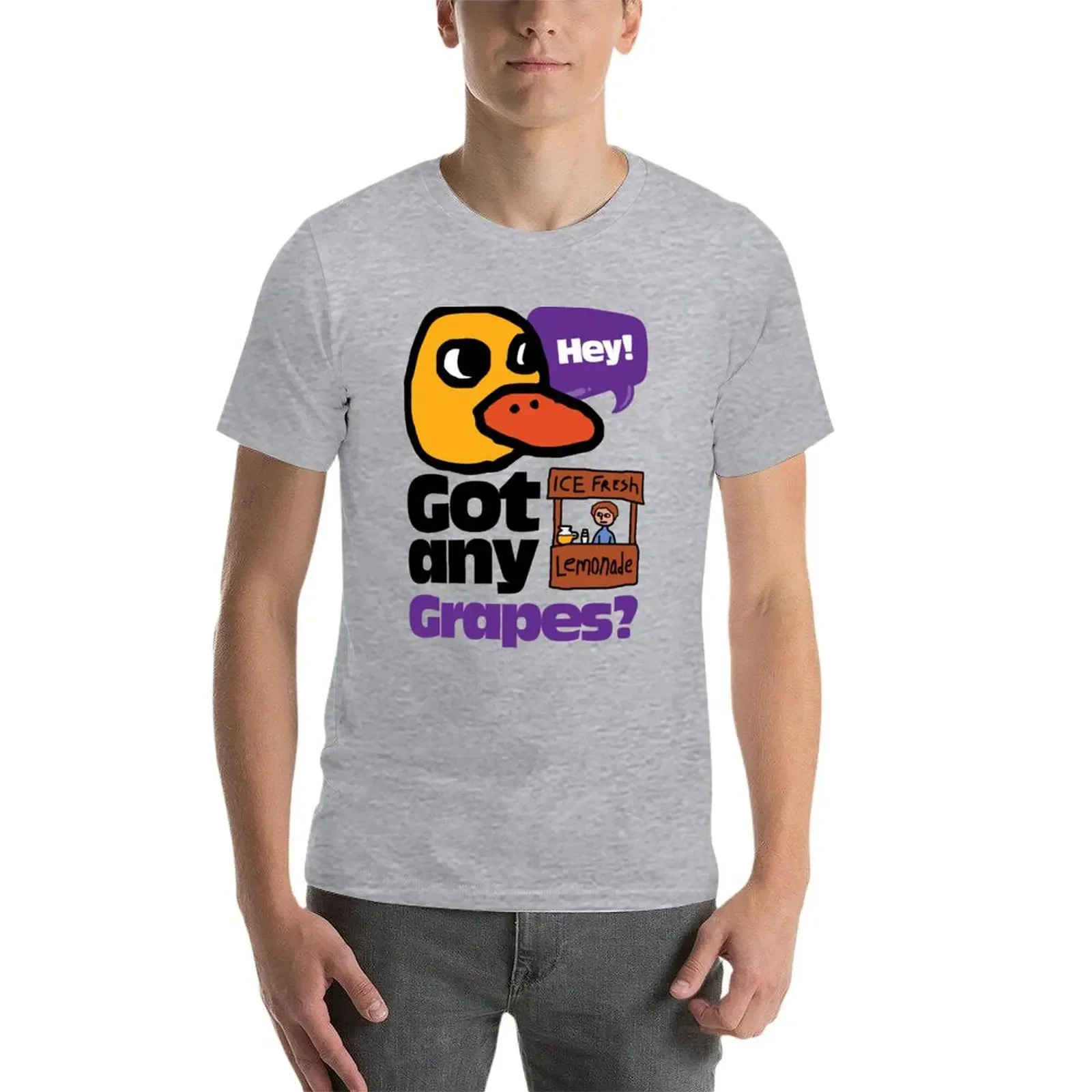 Hey! Got Any Grapes? T-shirt summer tops funnys blanks Men's clothing image 3
