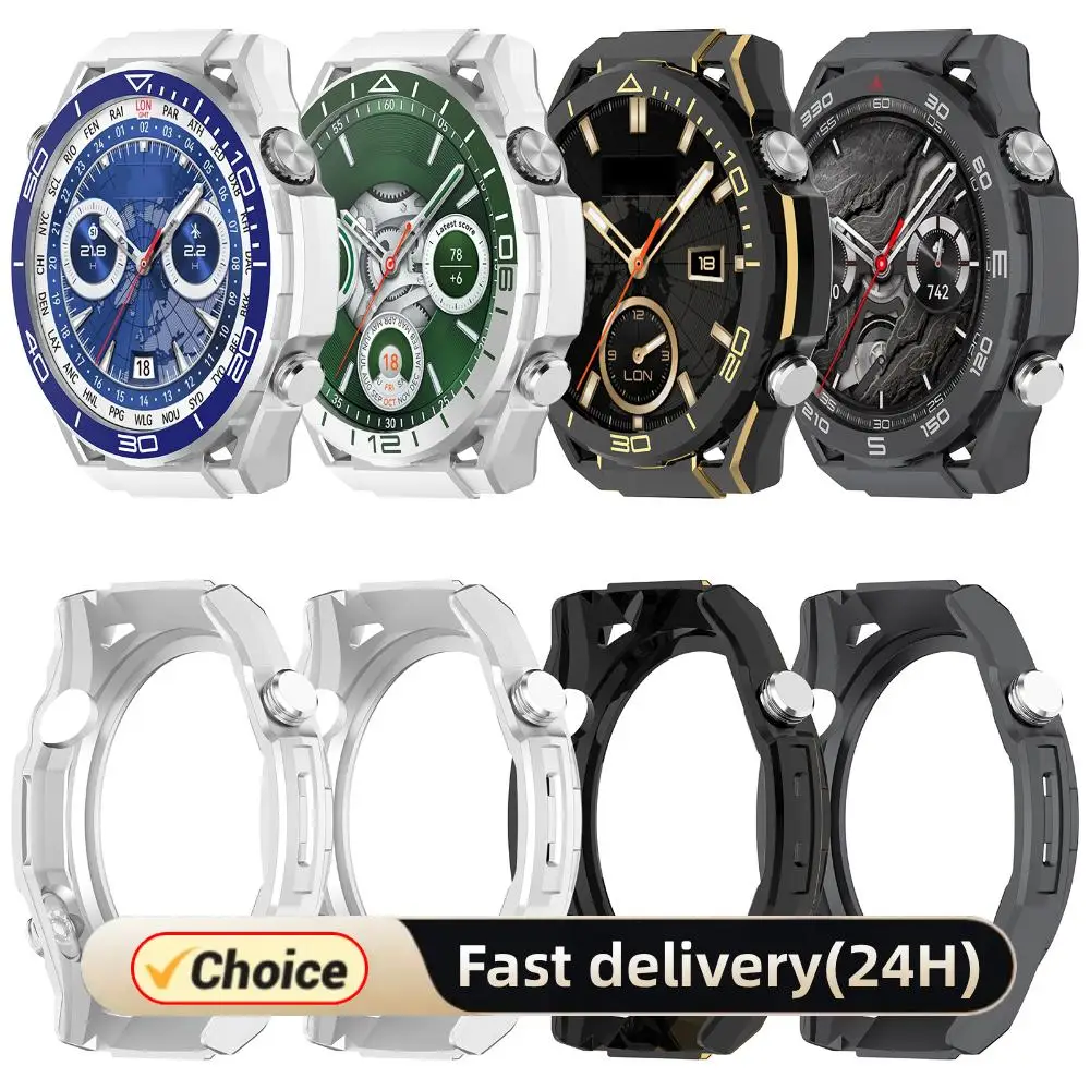 

Защитный чехол, полая рамка для часов, бампер, чехол для ПК, защитный чехол для часов, аксессуары для рамки для Huawei Watch GT6 Pro 46 мм