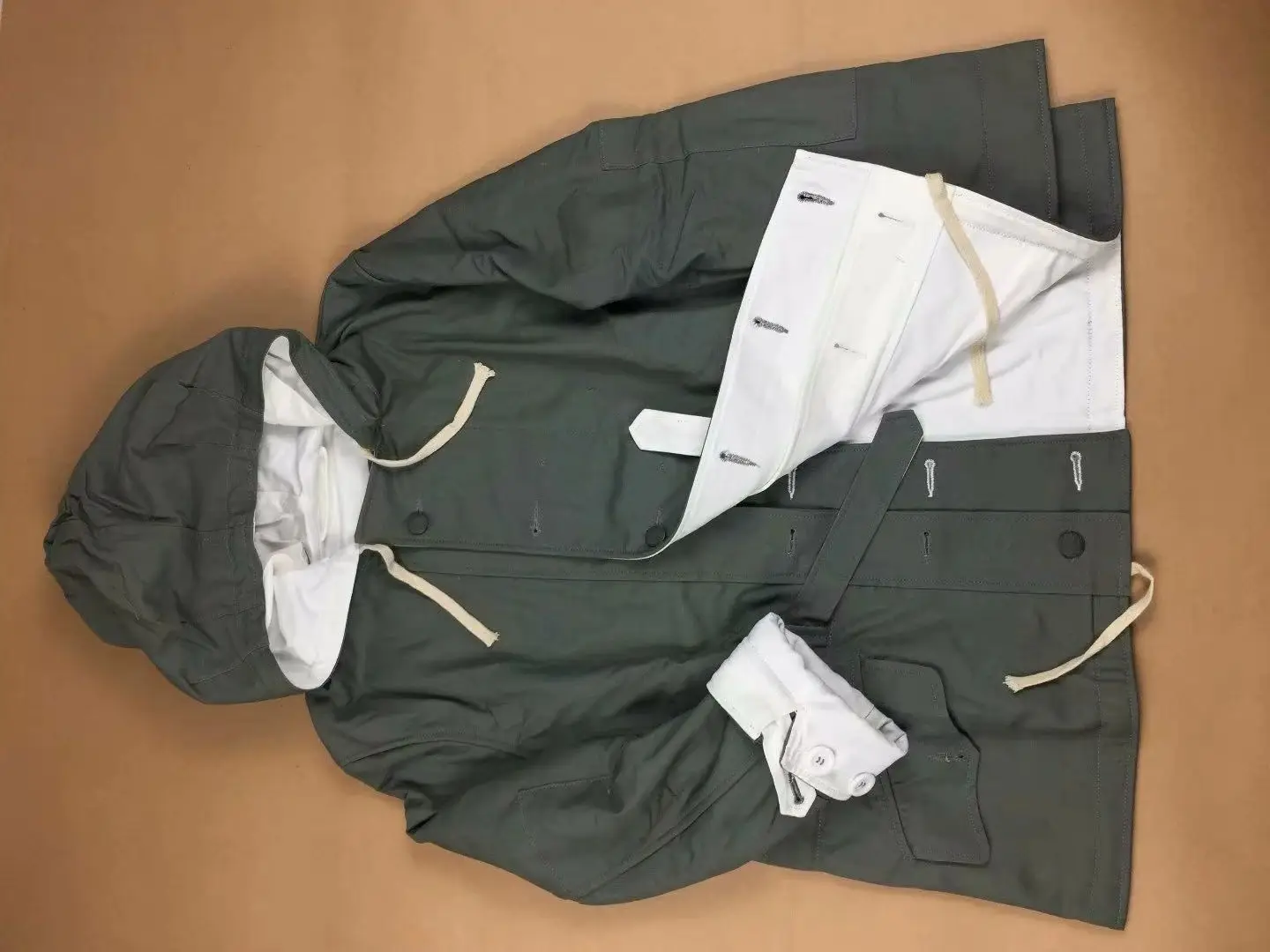 REPRO WWII WW2 독일 ELITE 마우스 그레이 군복 겨울 양면 파카 컬렉션 전쟁 재연